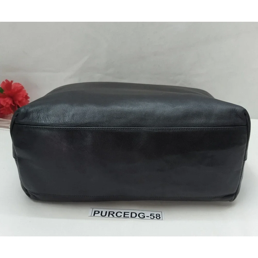 PRADA Black Leather Lucite Plastic Chain Strap Hobo Shoulder Bag